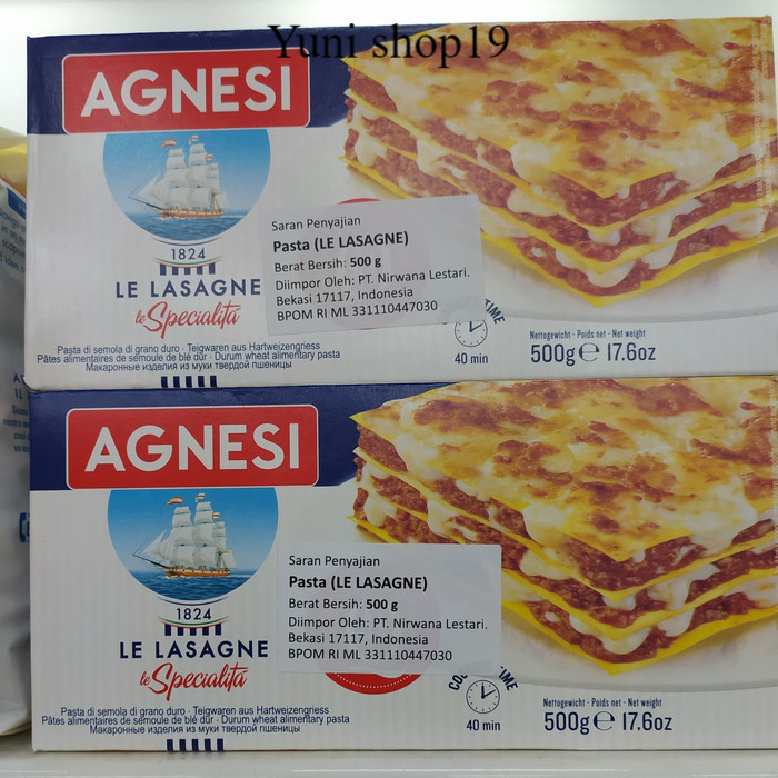 

agnesi lasagna 500 gr