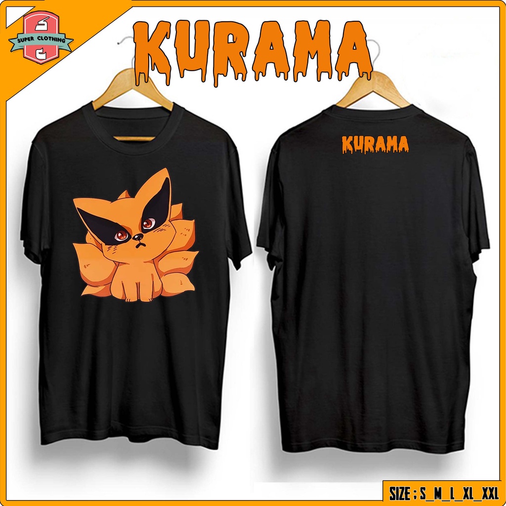 KAOS NARUTO KURAMA - BAJU ANIME NARUTO KYUBI EKOR SEMBILAN - BAJU KYUBI NARUTO - KAOS DISTRO KURAMA 