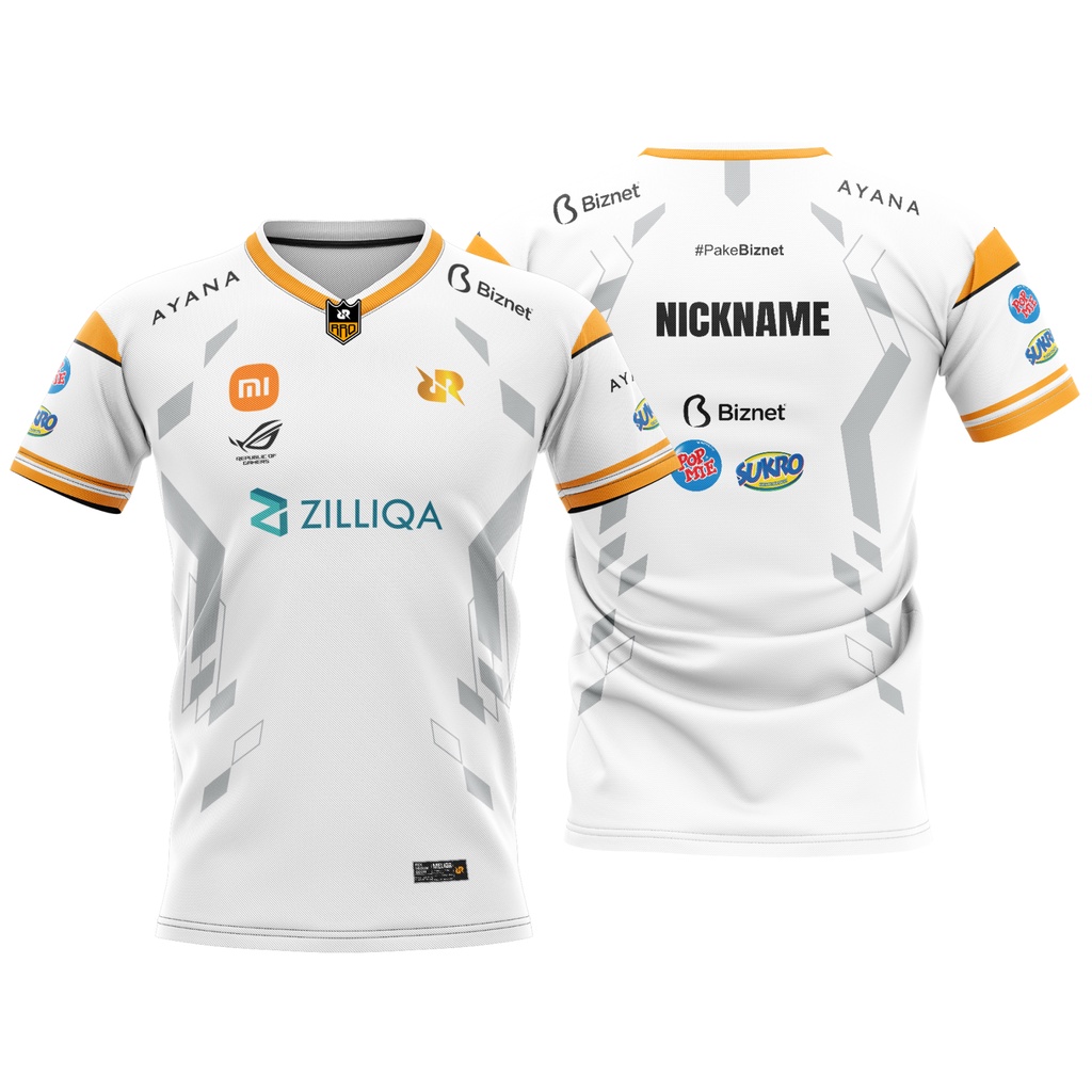baju JERSEY KAOS GAMING RRQ 2022 WHITE PUTIH keren aceindoprint