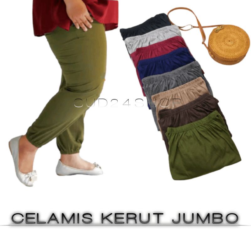Celamis Kerut Jumbo Panjang Wanita Premium Tebal Berkualitas / Fashion Wanita ..