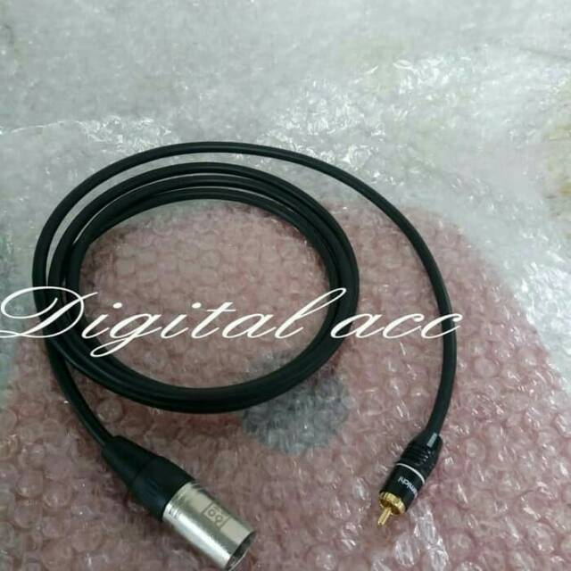 Kabel audio jack RCA to XLR male kualitas bagus