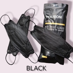 masker full hitam / masker kf94 mouson 4ply warna / masker korea evo mouson / masker kf94 warna isi 10pcs NON LOGO MOUSON