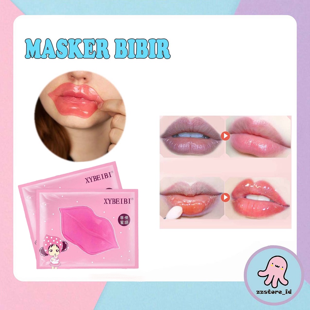 Pelembab Bibir Mulut Kering Pecah Lip Mask Moisturizing Moist Halus Lembut Pink / Lip Mask / Masker Bibir Collagen