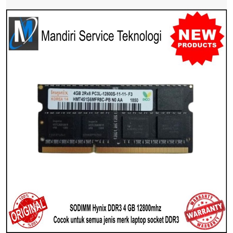 SODIMM HYNIX DDR3 4GB PC-12800 RAM Laptop