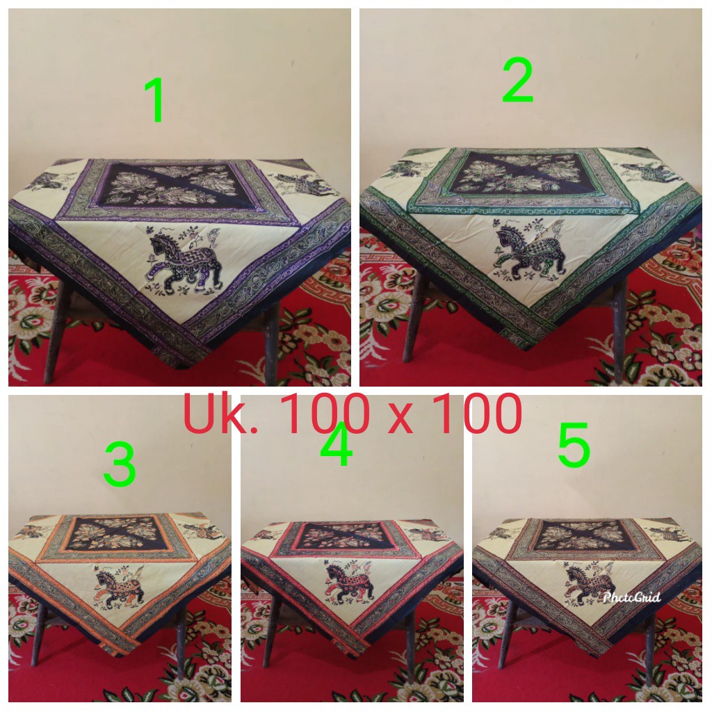 TAPLAK MEJA TAMU CANTIK || BATIK CAP || TERMURAH ||