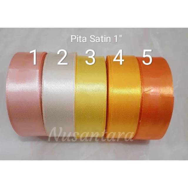 Pita Satin 1&quot; / Pita Satin 2,5cm per roll / Pita Satin 1 inch Yellow series