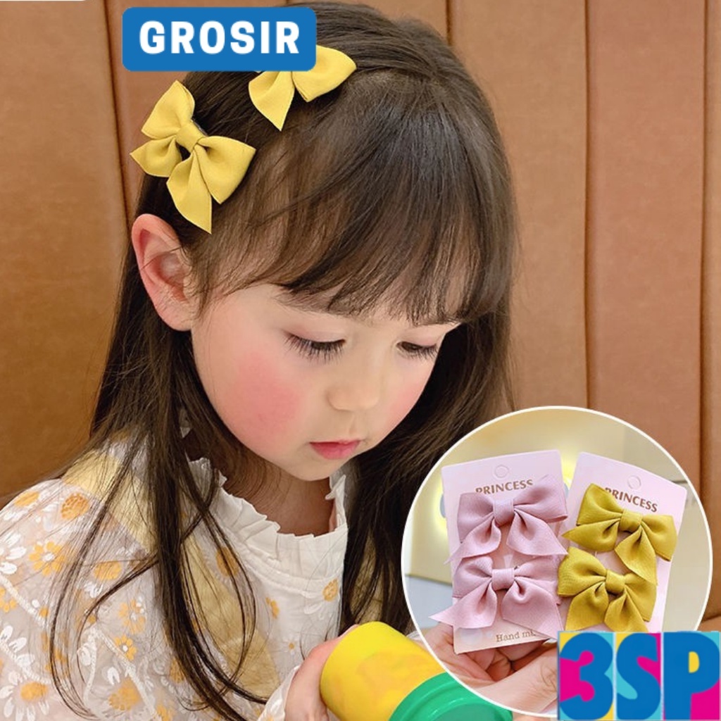 3SP | AC29 Jepit Rambut Anak Perempuan Aksesoris Pita Rambut Anak Isi 2 Kado Ulang Tahun