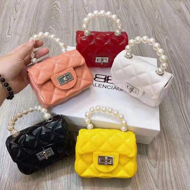 ♥TMALL88♥ Tas Mini Jelly Glossy Rubber Bag Korea