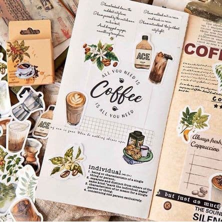 Label Stickers - Coffee Lovers (45pcs )