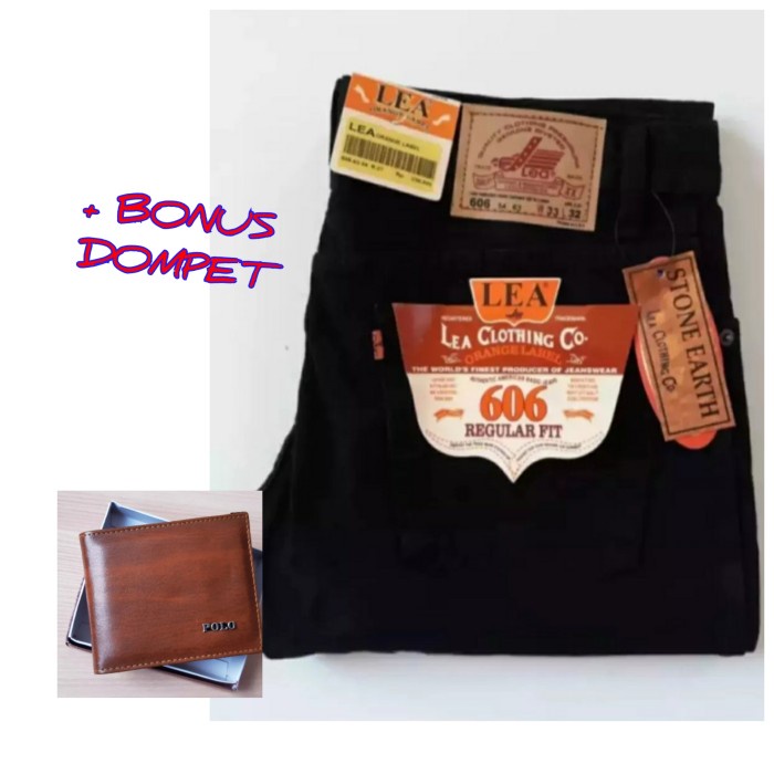 [sale] Celana Lea Jeans Original Pria Model Standar Warna Hitam Pekat fftgrf