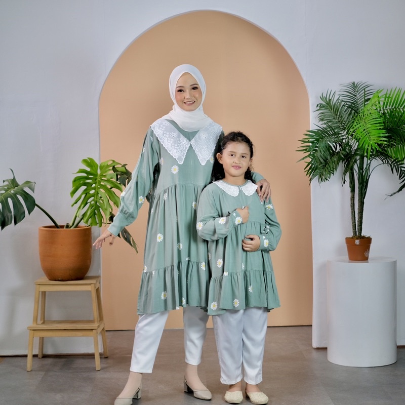 TUNIK COUPLE IBU ANAK TUNIK RAMPLE GRETA LACE