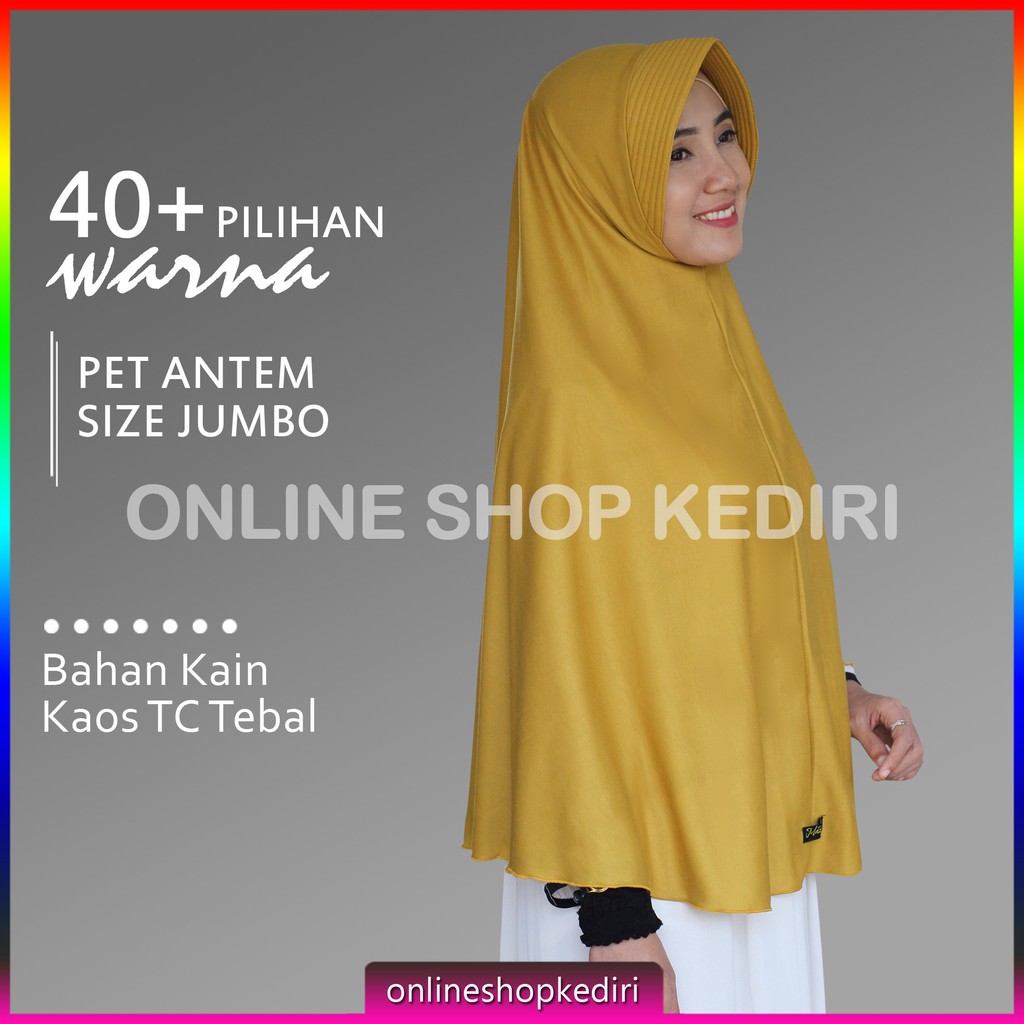  Jilbab Instan Pet Antem Jumbo Hijab Kaos Bergo Syari 