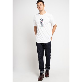 FILA X VESPA Baju Kaos Ritter Olahraga Pria White FILA X VESPA Baju Kaos Ritter Olahraga Pria White