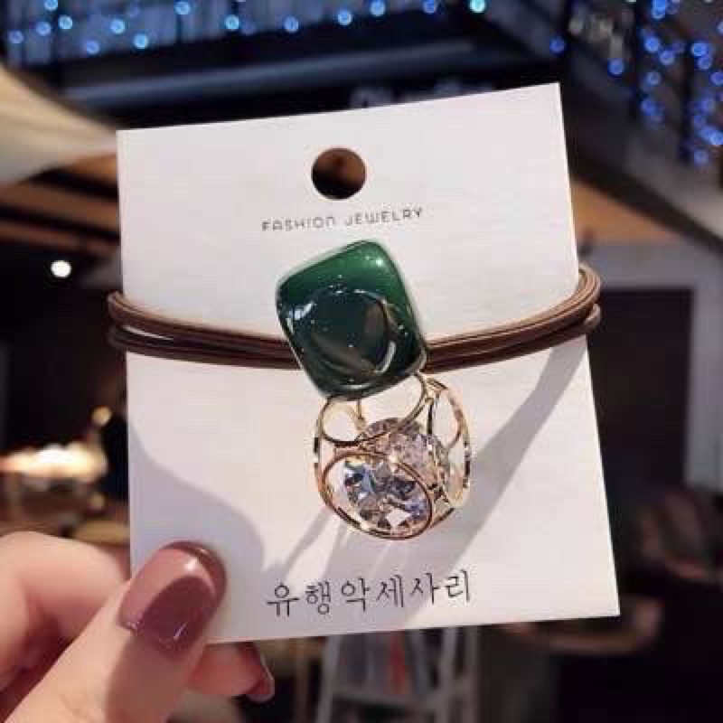 B16 IKAT Kunciran Rambut DIAMOND Karet Eksklusif Model Korea WANITA