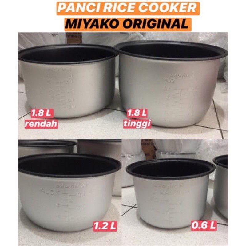 PANCI RICE COOKER / MAGIC COM MIYAKO TEFLON 0,6 1,2 1,8 LITER
