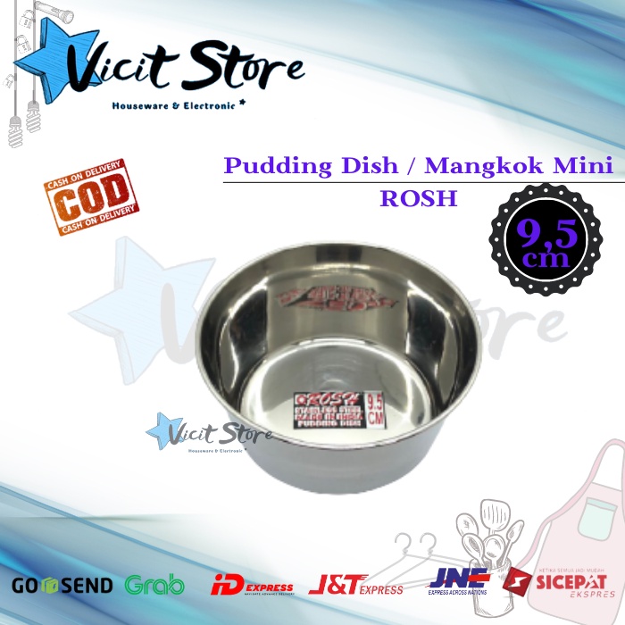 Mangkok Pudding Stainless Tebal / Pudding Dish ROSH