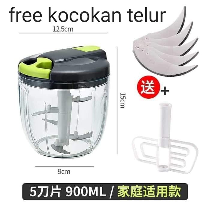 Laristerus79 SPEEDY SWIFT CHOPPER JUMBO blender tarik tangan  Daging bumbu dapur tanpa listrik