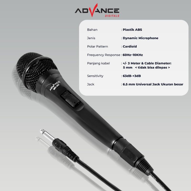 Microphone / Mic Advance MIC-885 Single