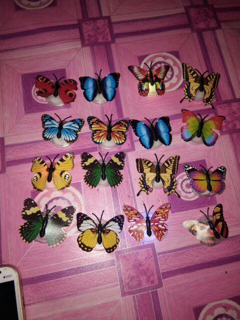 Ams63 Led Kupu Kupu / Led Dekorasi Lampu Kupu Kupu Warna Lampu Kamar Tidur / Led Butterfly