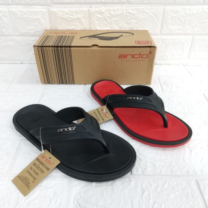 Sandal Jepit Karet Ando Kasual tipe Booster | Sandal Karet Ando | Sandal Jepit Karet | Sandal Basah | Sandal hujan | Sandal Wudhu