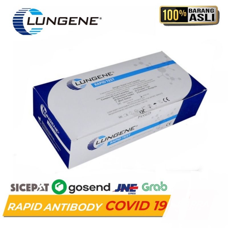 Jual Lungene Rapid Test BOX Biru | Antigen | Swab Test | Covid | Isi ...