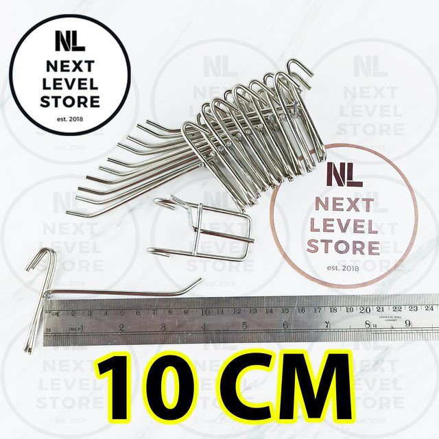 Hook Stainless 10 CM Stik Gantungan Cantelan Ram Aksesoris Cantolan - LINK GROSIR