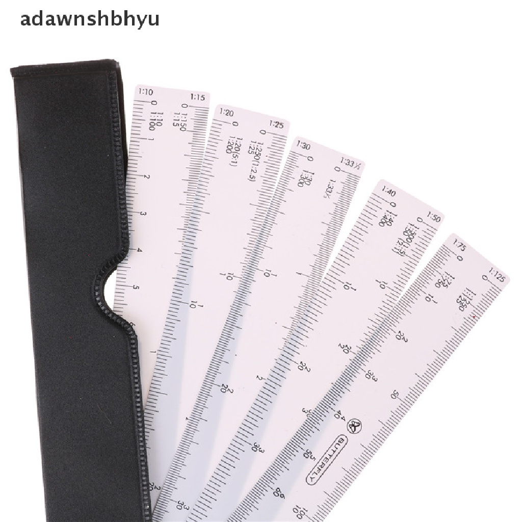 Penggaris Sisik Arsitek Bentuk Kipas adawnshbhyu Untuk Desain Grafis Multi Ratio Measure Tools New