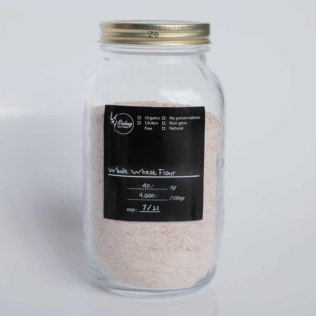 

whole wheat flour (tepung gandum utuh) 100 gram