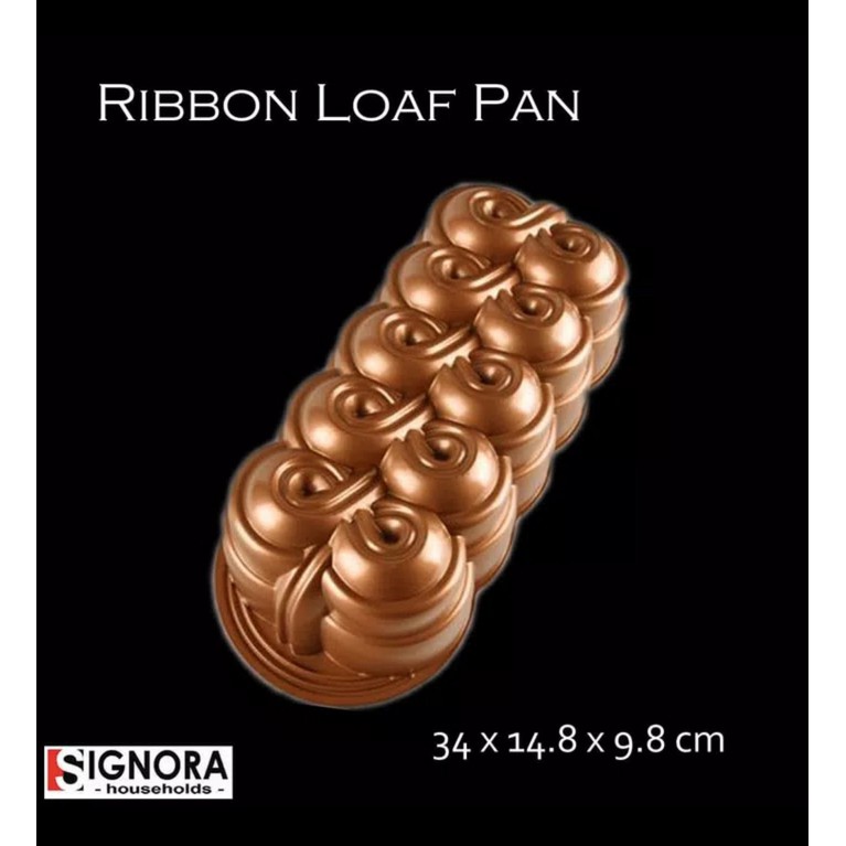 loyang signora ribbon loaf pan ready