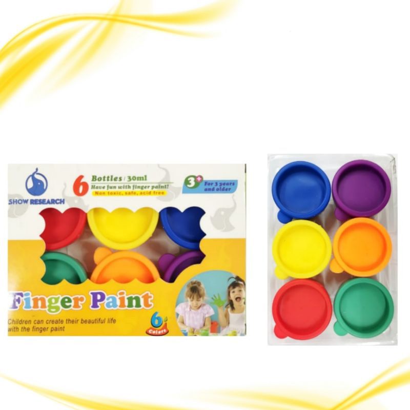 

finger paint cat kreasi 6 warna