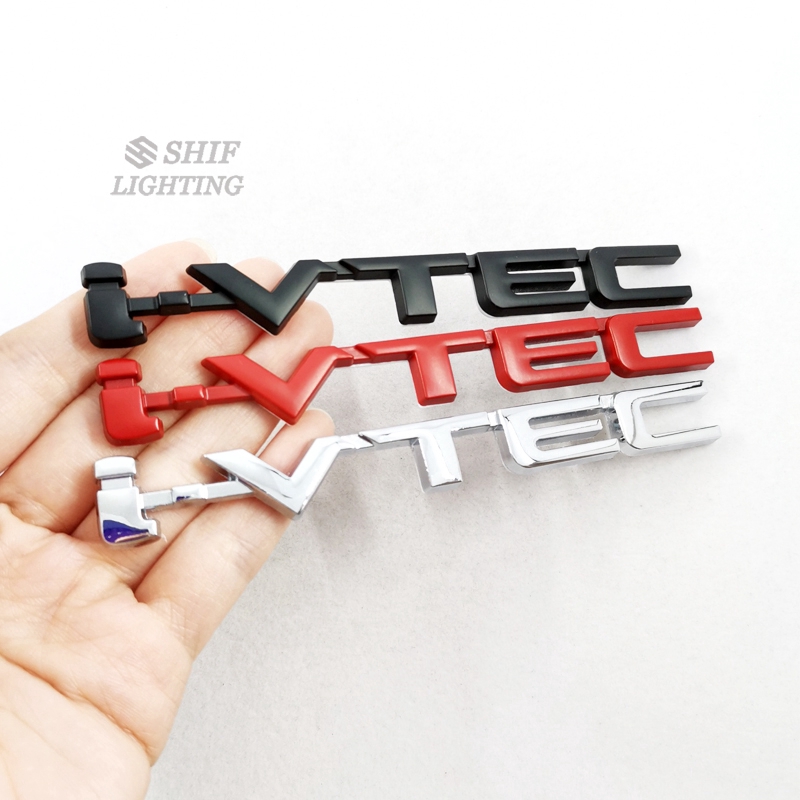 1Pc Stiker Emblem Logo i-VTEC iVTEC Bahan Metal Untuk Mobil Honda