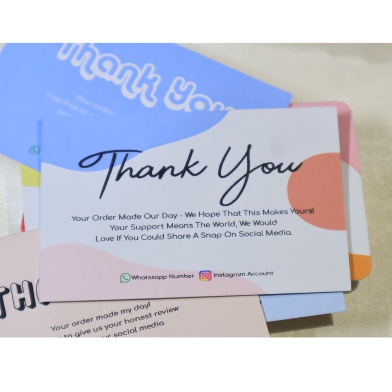 

Thank You Card/Kartu Terimakasih Online Shop Custom