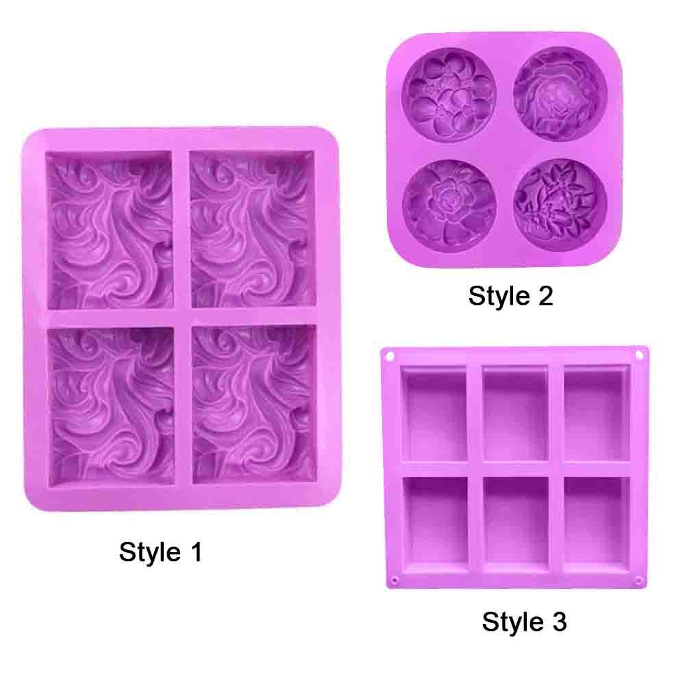 Top Silikon Sabun Cetakan Multifungsi DIY Craft 4per6 Cavity Soaps Supplies