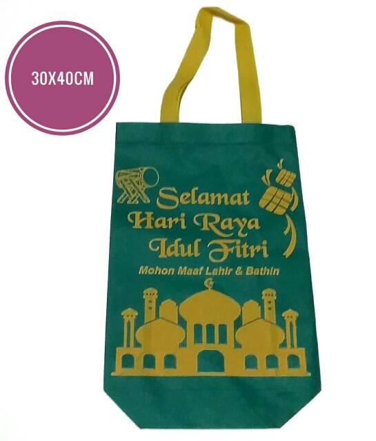 Goodie Bag Tas Idul Fitri Ukuran 20x25cm / Tas Hantaran Lebaran Dengan Tapak Alas Bawah Ukuran Kecil