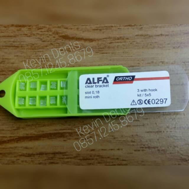 Bracket Alfa Clear, Bening, Bukan Keramik, untuk Behel Perawatan Gigi