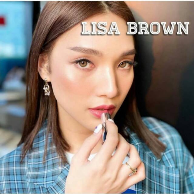 Sepasang Lisa by dreamcolor soflens blackpink by dreamcon lensa kontak Softlens Gray Brown