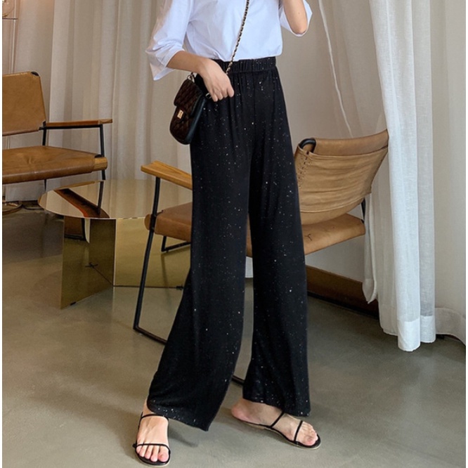 XIAOZHAINV Celana Wanita Korean Style High Waist Loose Pants 798