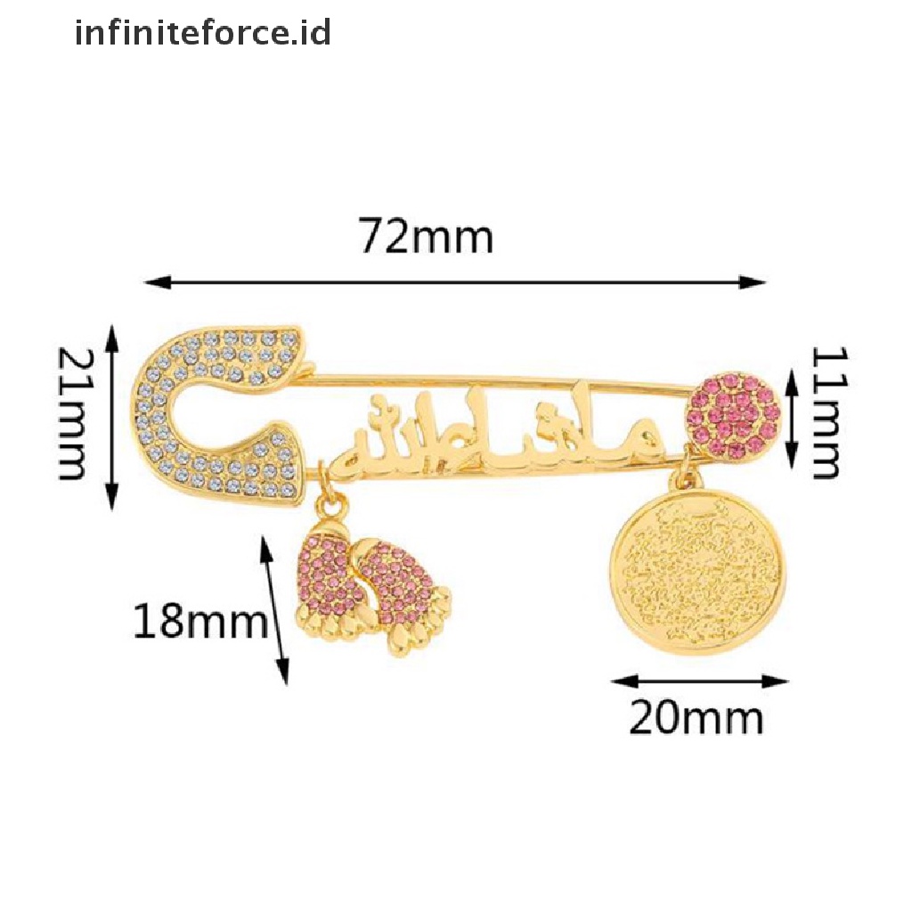 Bros Pin Kristal Berlian Imitasi Untuk Wanita Muslim