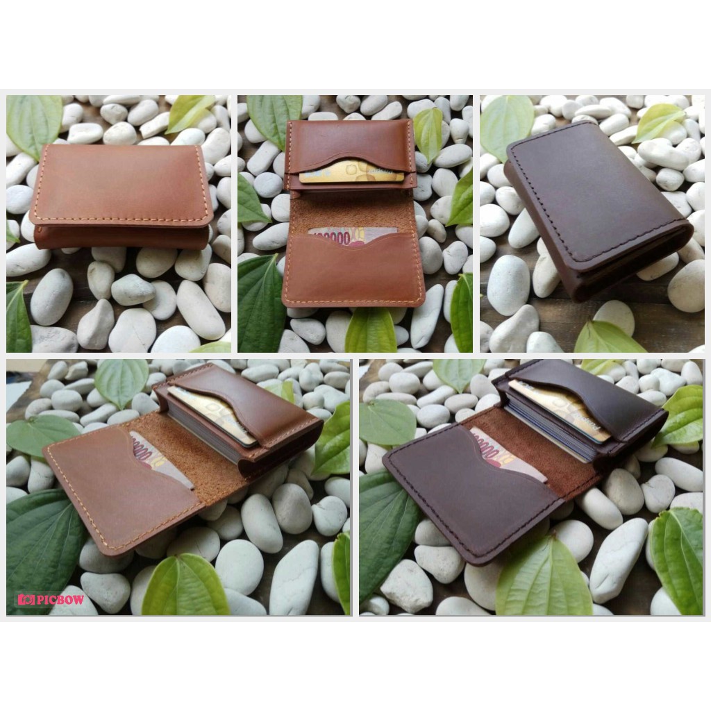 Dompet Kartu Pria Card Holder Bahan Kulit  Card Wallet Simple Wallet Muat 30 Kartu