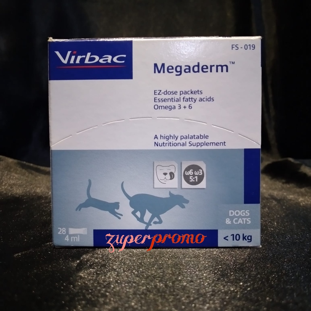 Virbac Megaderm 4ml 1 pcs / Virbac Megaderm / Virbac Minyak Ikan / Vitamin Bulu