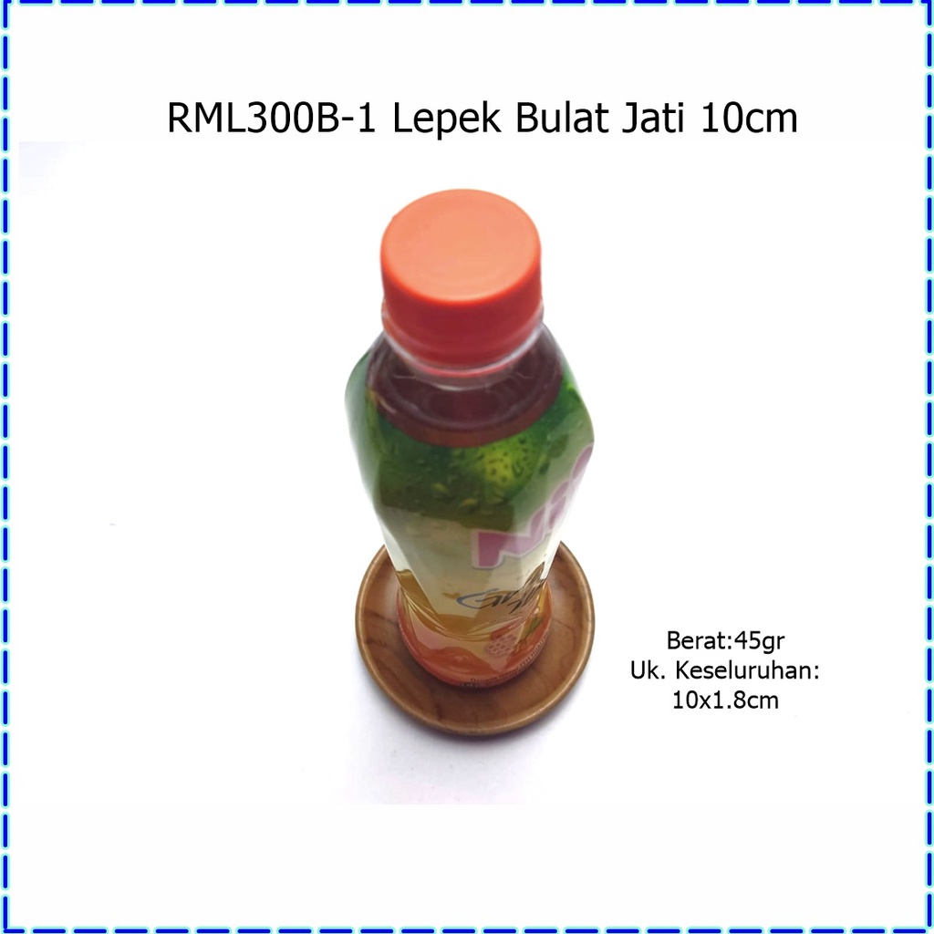 RML300B-1 Lepek/Alas Gelas/Tatakan Gelas Bulat Jati 10cm