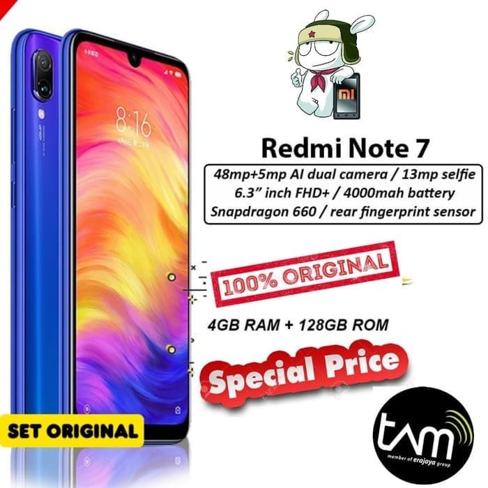 {SuheStore} Xiaomi Redmi Note 7 Ram 4/128  Resmi TAM Diskon