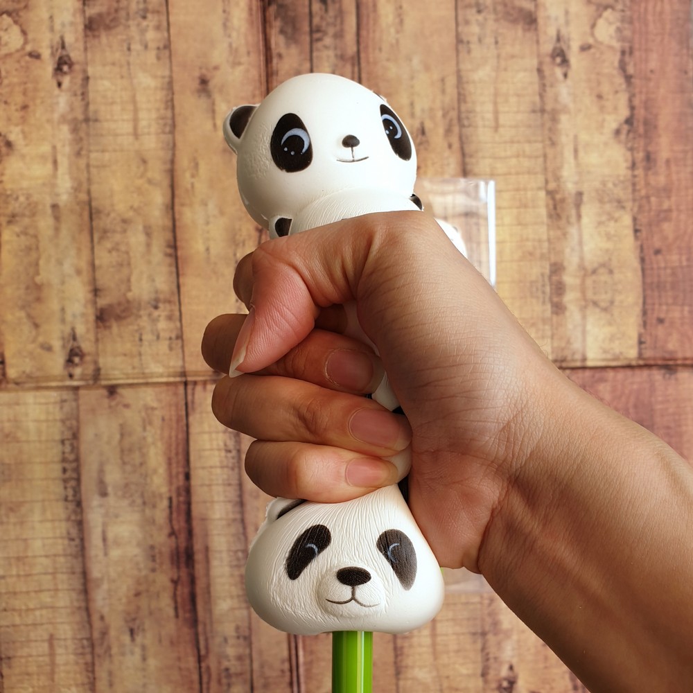 Pen Gel Squishy - Pulpen - Ballpoint Gel Squishy Lucu - Pen Motif Panda Dolls and Lazy Cat