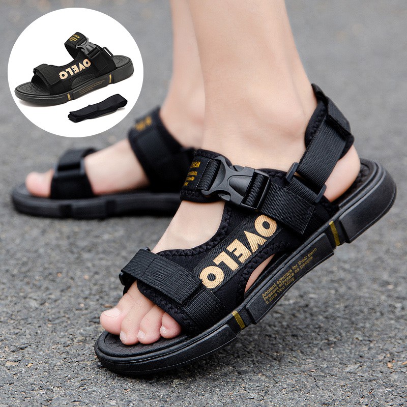 FOKU Sandal Pria Sandal Slide Sendal Pantai Pria Kasual Sandal Gunung Terbaru