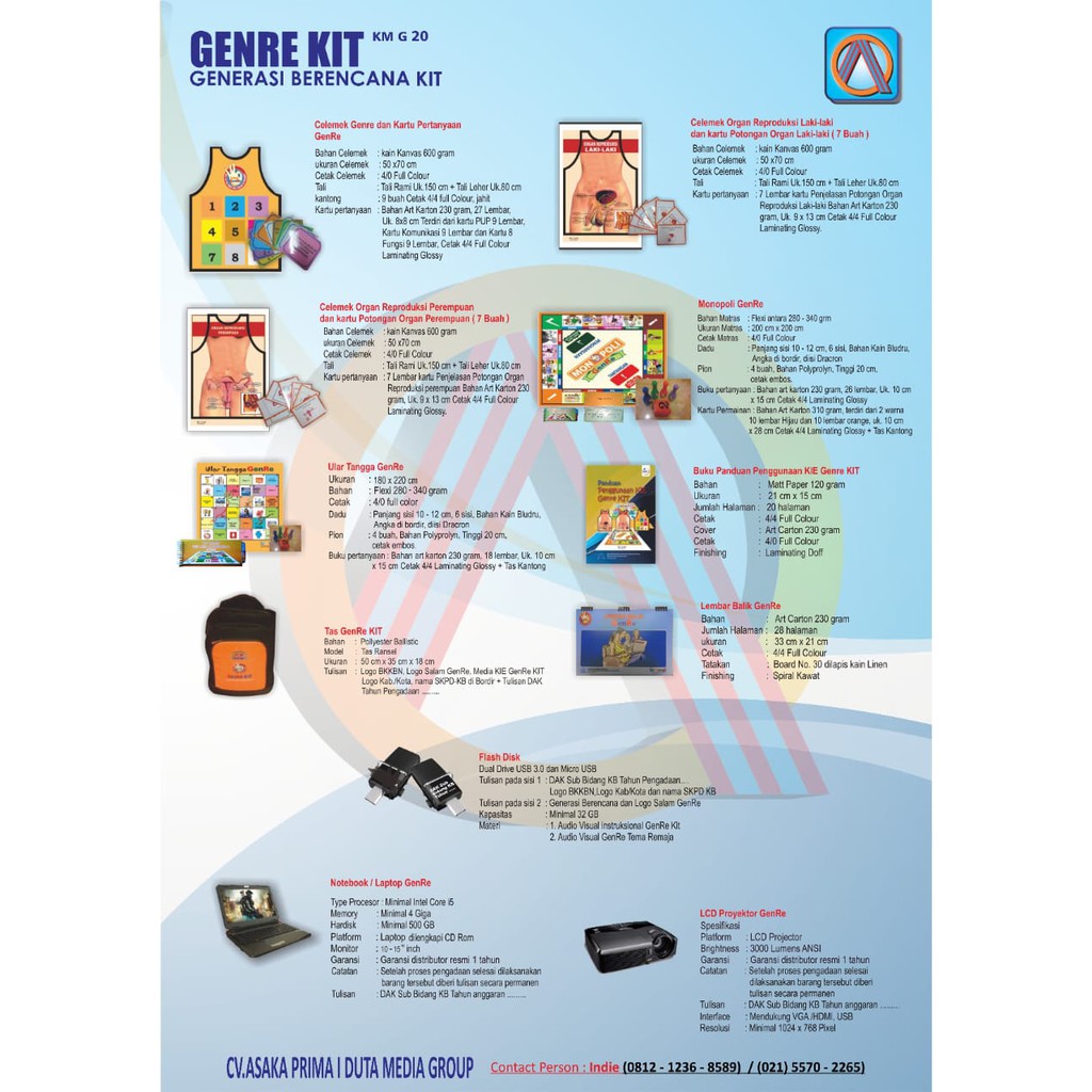 MENJUAL BERENCANA KIT (GENRE KIT) + LAPTOP + LCD BKKBN 2020