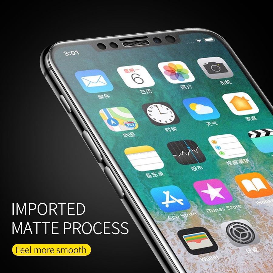 pelindung layar iphone Full Anti-Fingerprint Matte Tempered Glass Iphone 12 12pro 12mini 12promax 11 PRO MAX X XR XSMAX 7 8 6 6S 7Plus 8plus Screen Protector