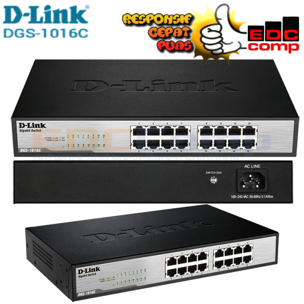 D-Link 16 Port Gigabit DGS-1016C / Switch 16 Port Gigabit D-Link Metal