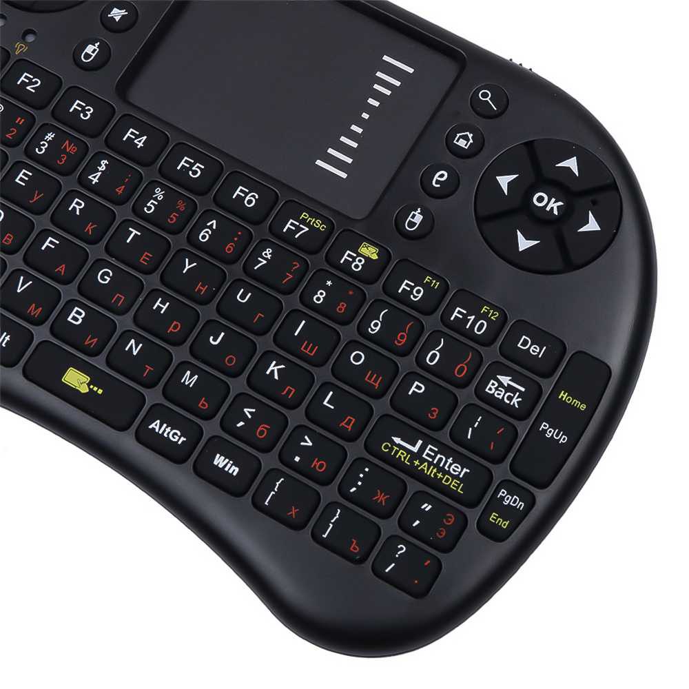 IDN TECH - Taffware Air Mouse Wireless Mini Keyboard RGB 2.4GHz Touch Pad - I8