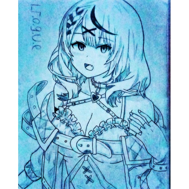 

sketch art vtuber hololive japan sakamata chloe