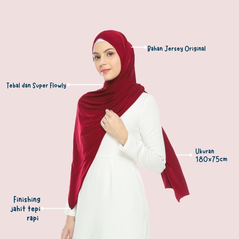 Pashmina Jersey Premium / Pashmina Shawl Malay Turkey-1